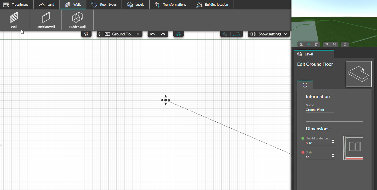 Represent a house on stilts